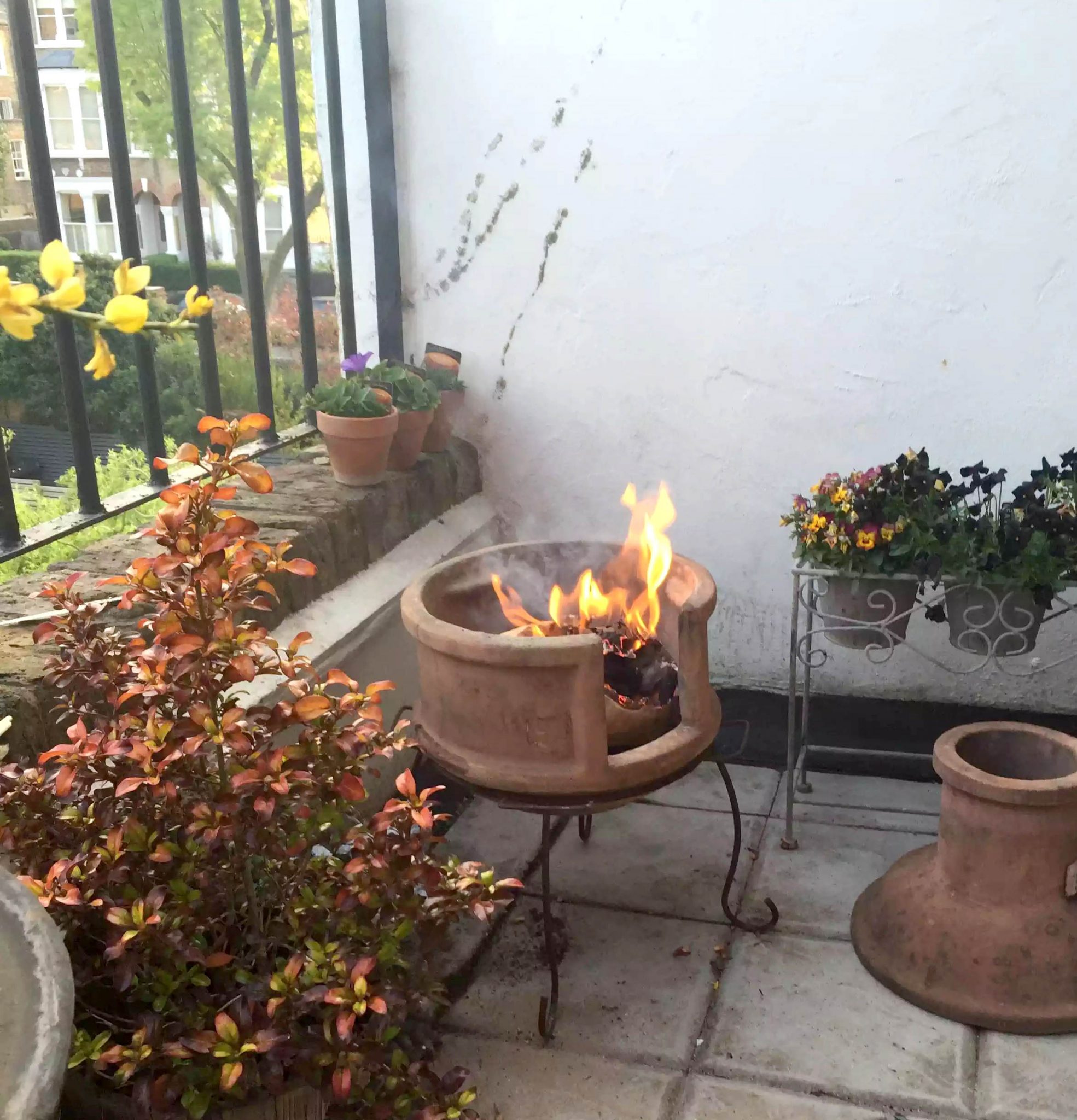 BBQ Tuffnell Park London Balcony Fire Pit