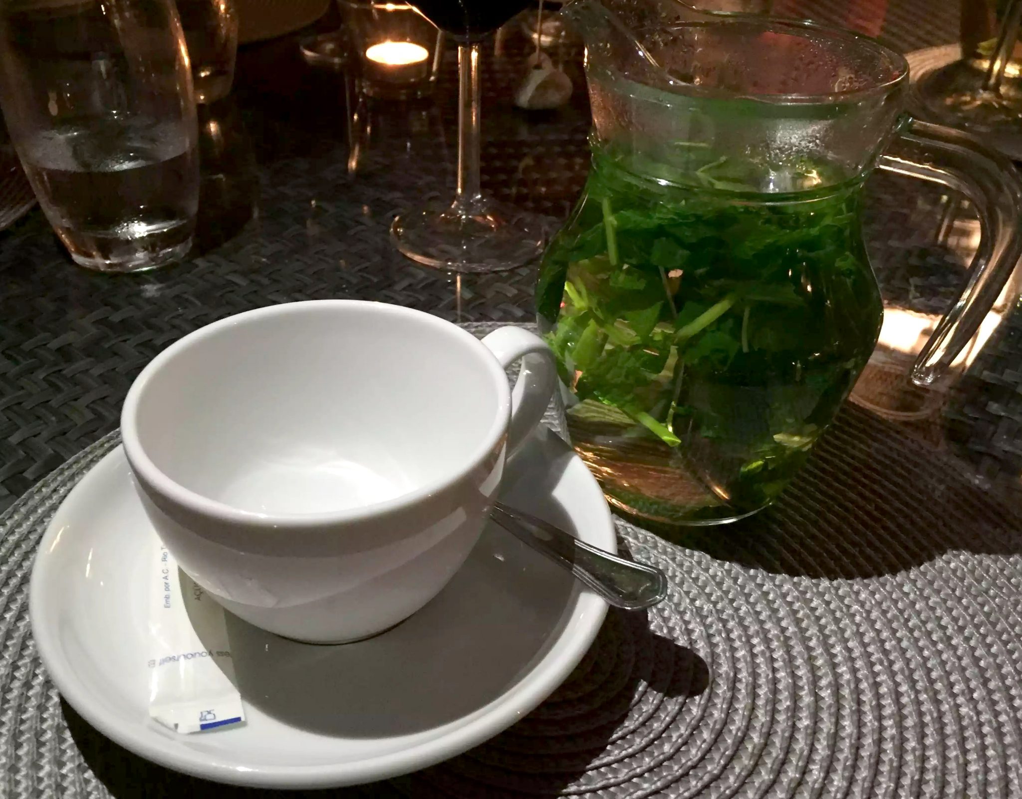 A Quinta Restaurant Almancil Algarve Portugal fresh Mint Tea