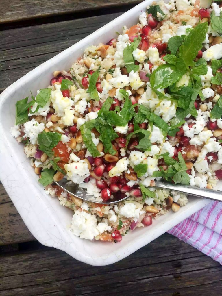 Cauliflower Rice Tabbouleh by Emma Eats & Explores - Grainfree, Glutenfree, Dairyfree, Refined Sugarfree, Paleo, SCD, Raw, Whole30, Vegan Vegetarian, Low Carb