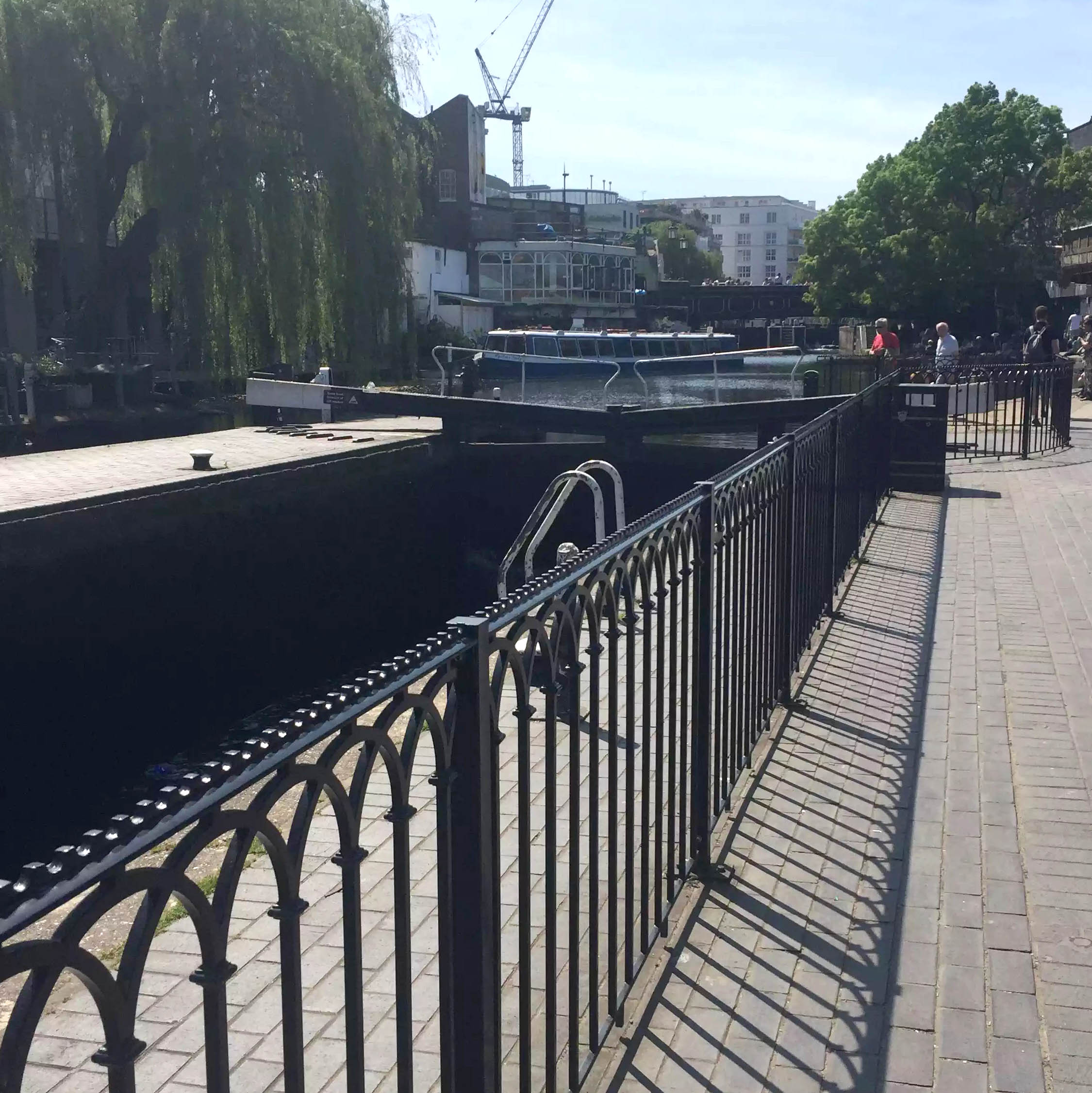 Regents Canal Sunshine Walk London Kentish Town Lock