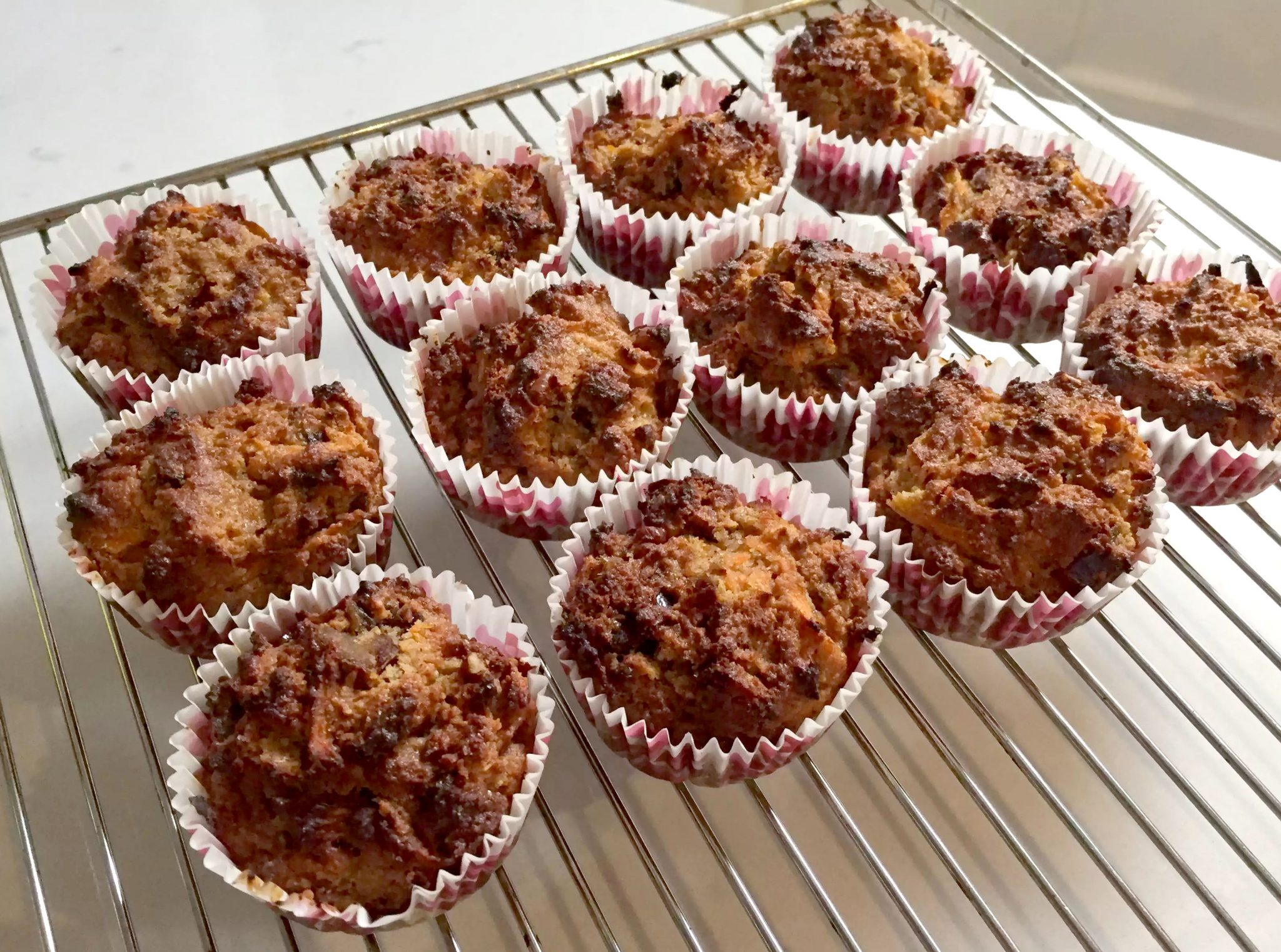 Carrot Cake Muffins SCD Paleo Almond Coconut Oil Honey Baking Specific Carbohydrate Diet Gluten-Free Grain Free Clean Eating Birthday