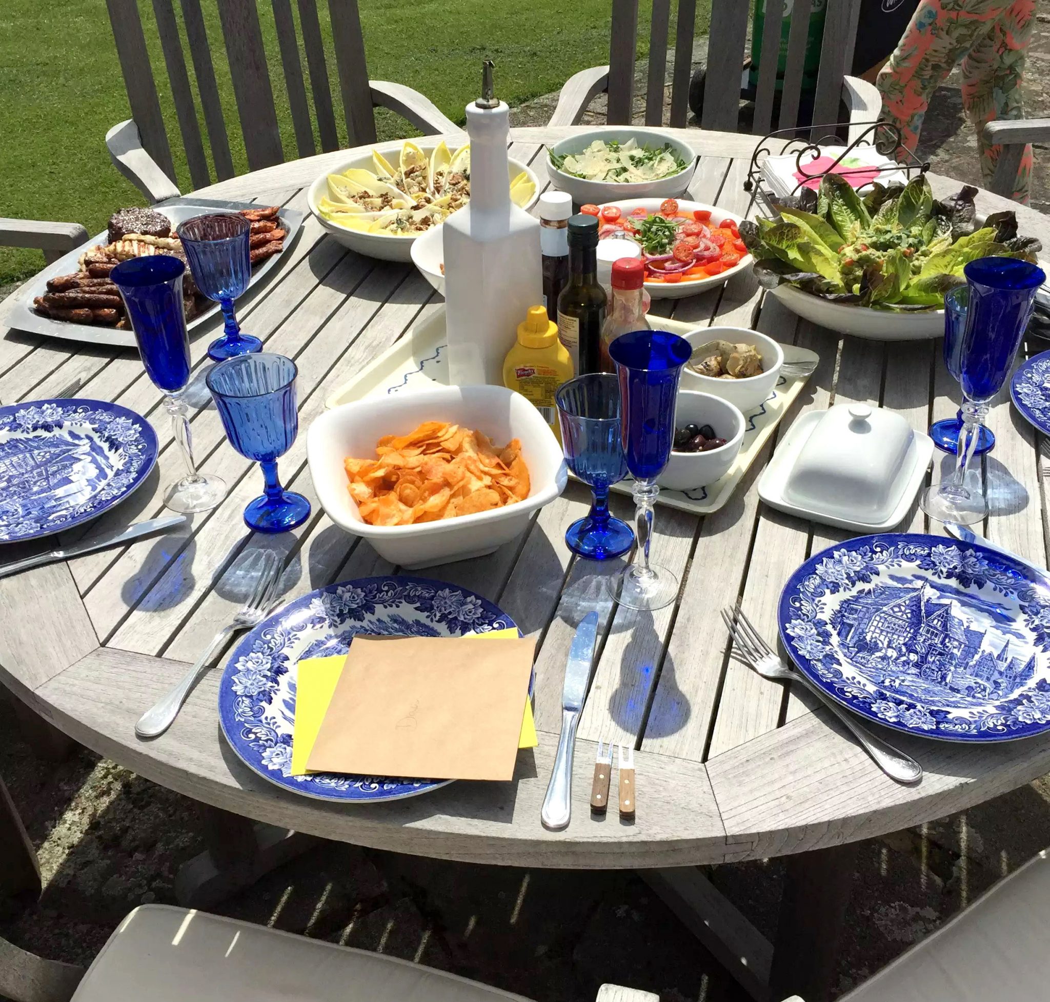 Fathers Day BBQ Marleys Family Sunshine Outdoor Dining Garden Celebration Meat Salads BBQ Lunch Healthy