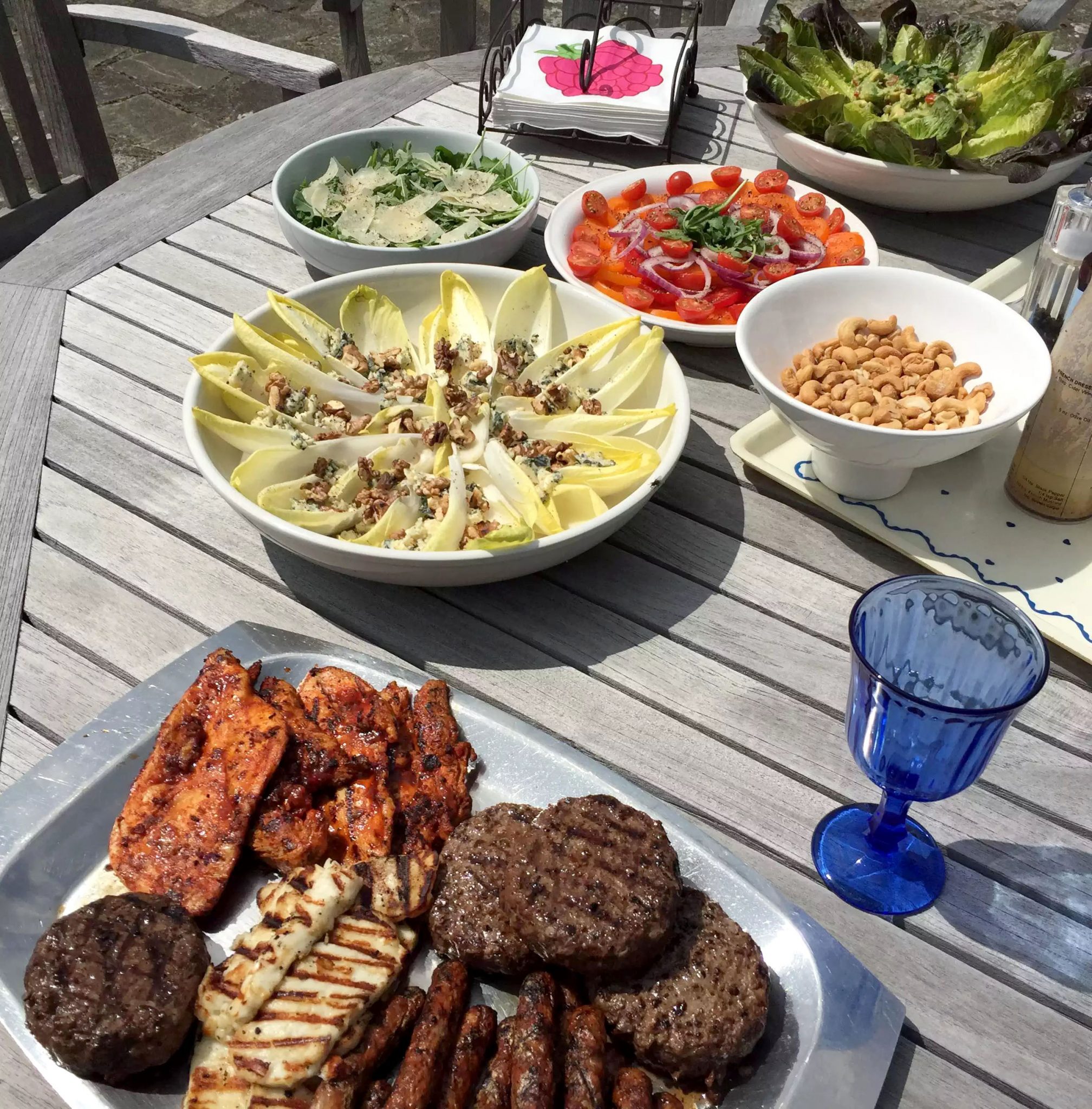 Fathers Day BBQ Marleys Family Sunshine Outdoor Dining Garden Celebration Meat Salads BBQ Lunch Healthy