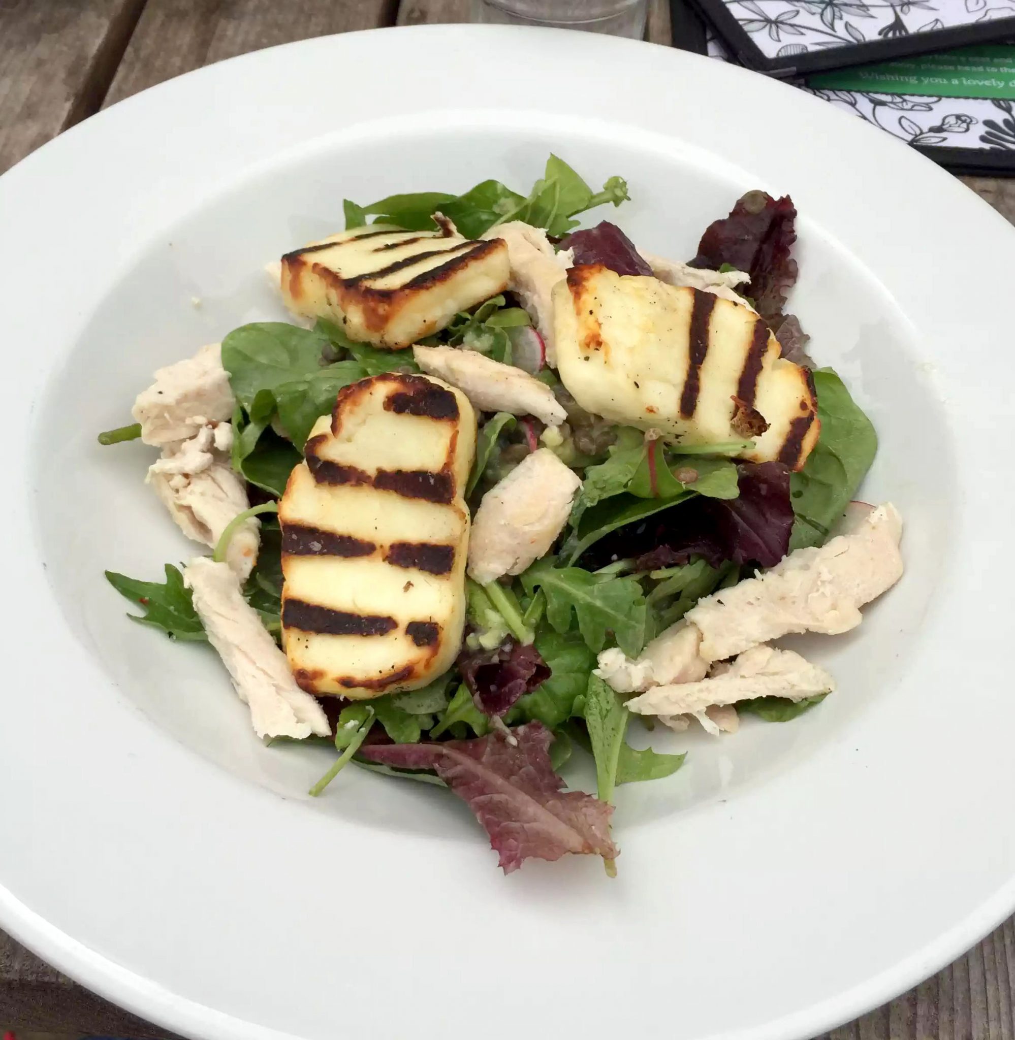 Skylark Cafe Restaurant Wandsworth Common Lunch Drinks Halloumi Salad Chicken Lentils