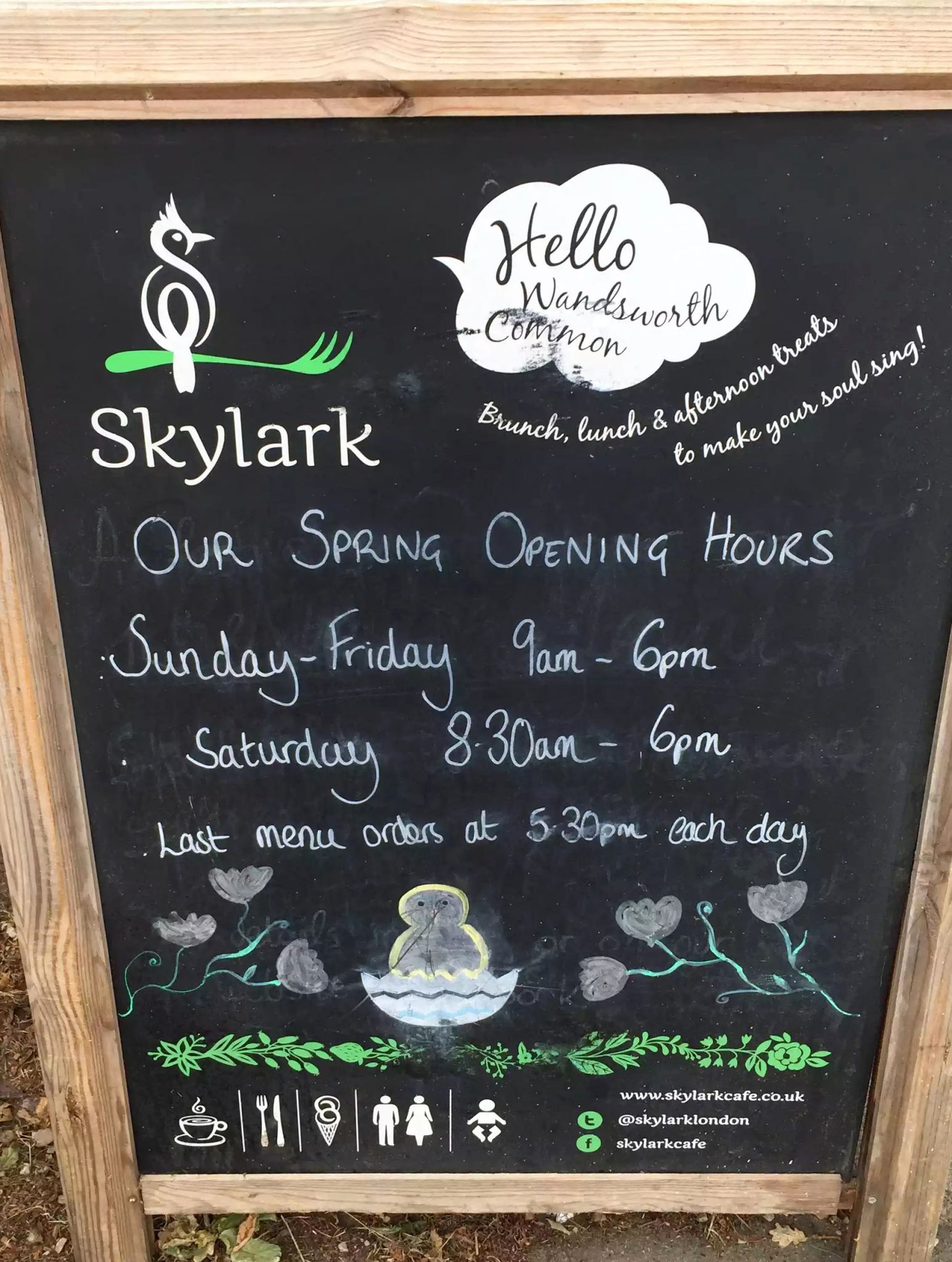 Skylark Cafe Restaurant Wandsworth Common Lunch Drinks Opening Hours