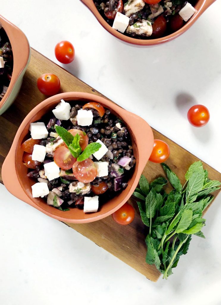 Lentil Feta Mint Salad - Grainfree, Glutenfree, Refined Sugarfree, SCD, Low Carb & Vegetarian by Emma Eats & Explores