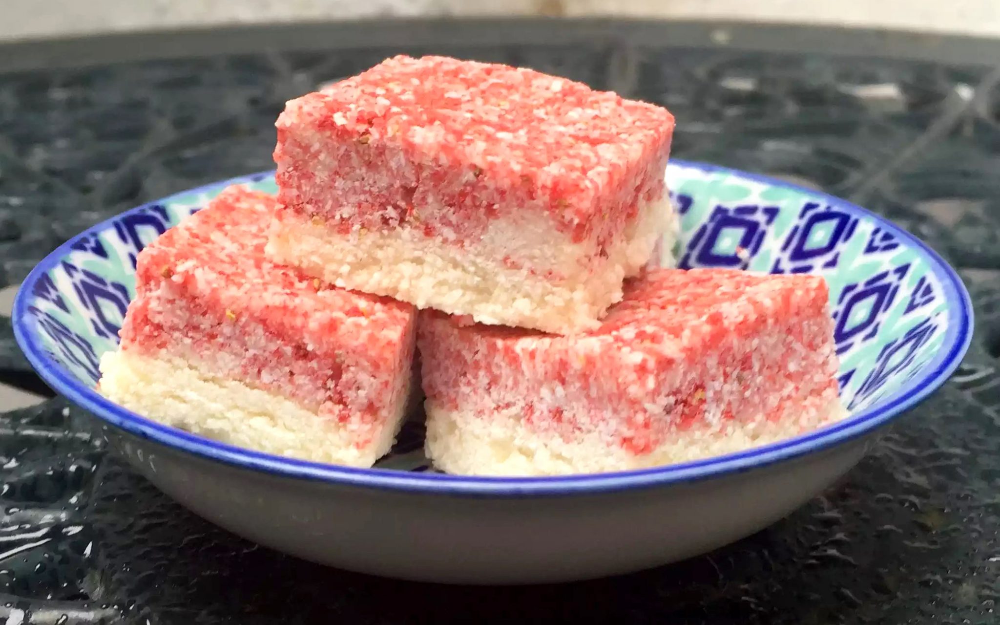 Coconut Ice Sugar-Free Grain-Free Gluten-Free SCD Paleo Strawberry Honey