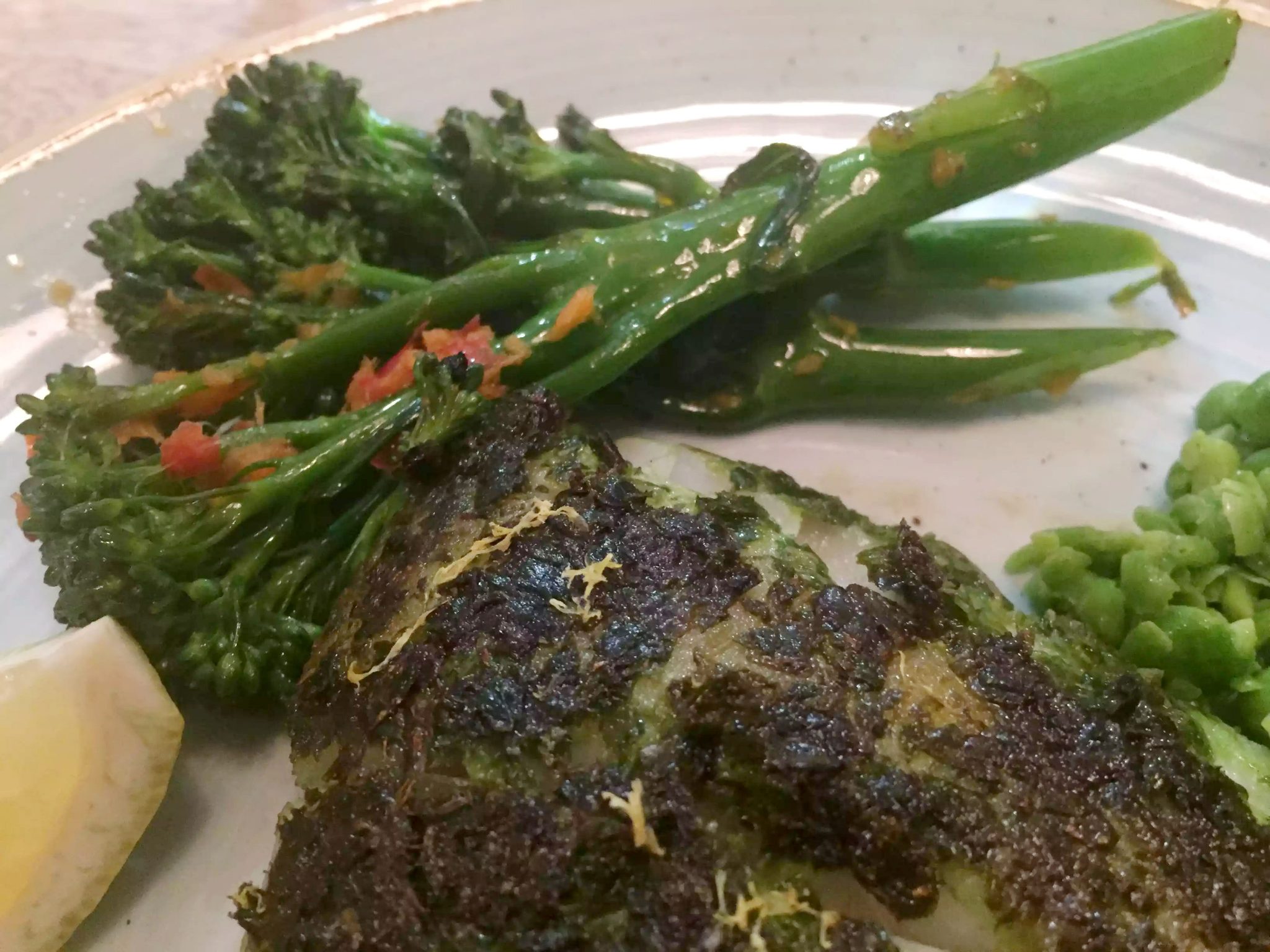 Lure Fish Kitchen North London Kentish Town Seafood Restaurant Pollock Salsa Verde Broccoli