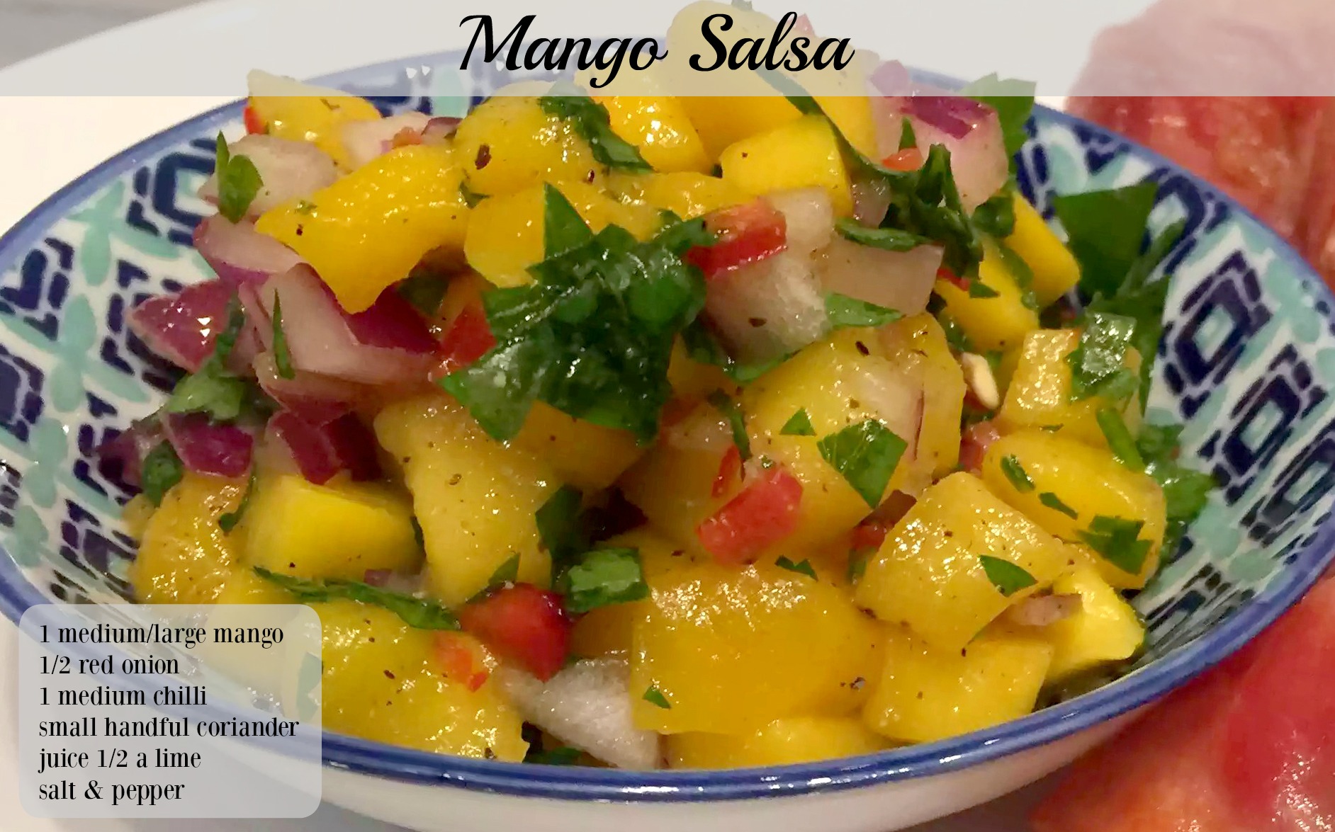 Mango Salsa Paleo SCD Gluten-Free Grain-Free Dairy-Free Sugar-Free Onion Chilli Coriander
