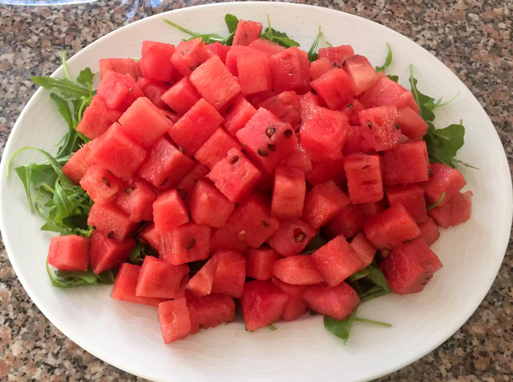 Watermelon Feta Rocket & Mint Salad SCD Paleo Grain-Free Gluten-Free Sugar-Free Clean-Eating