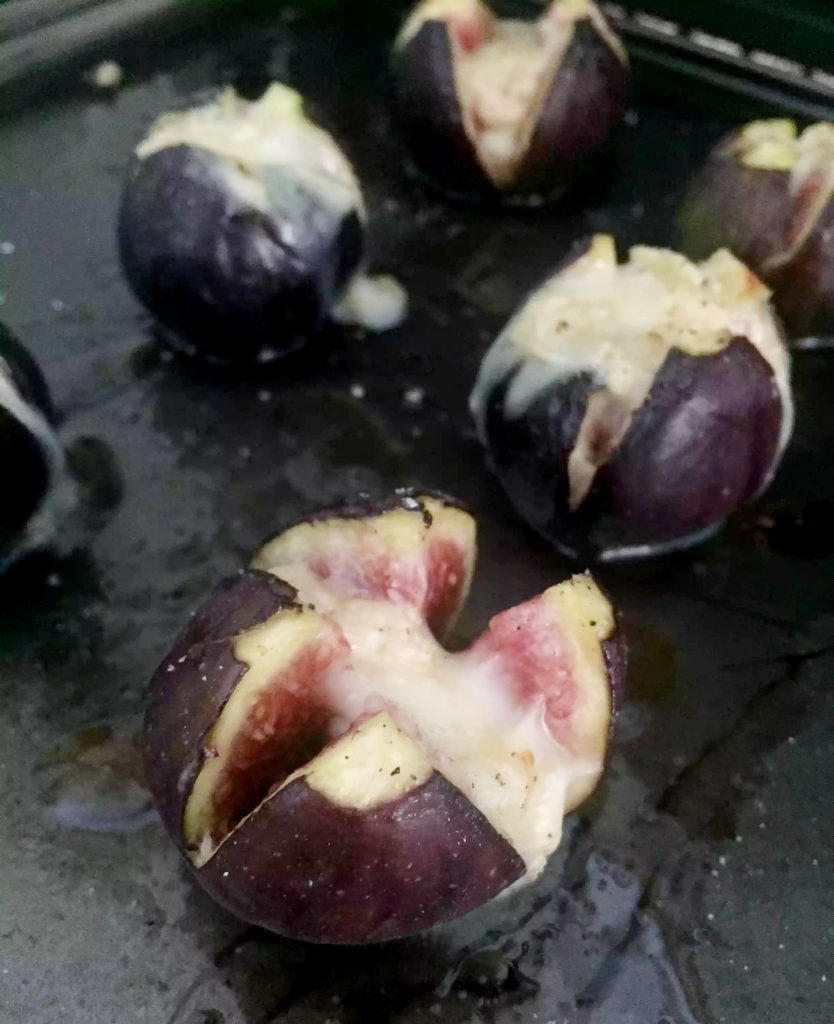 Grilled Figs with Goats Cheese, Crispy Prosciutto, Pecans & Honey by Emma Eats & Explores
