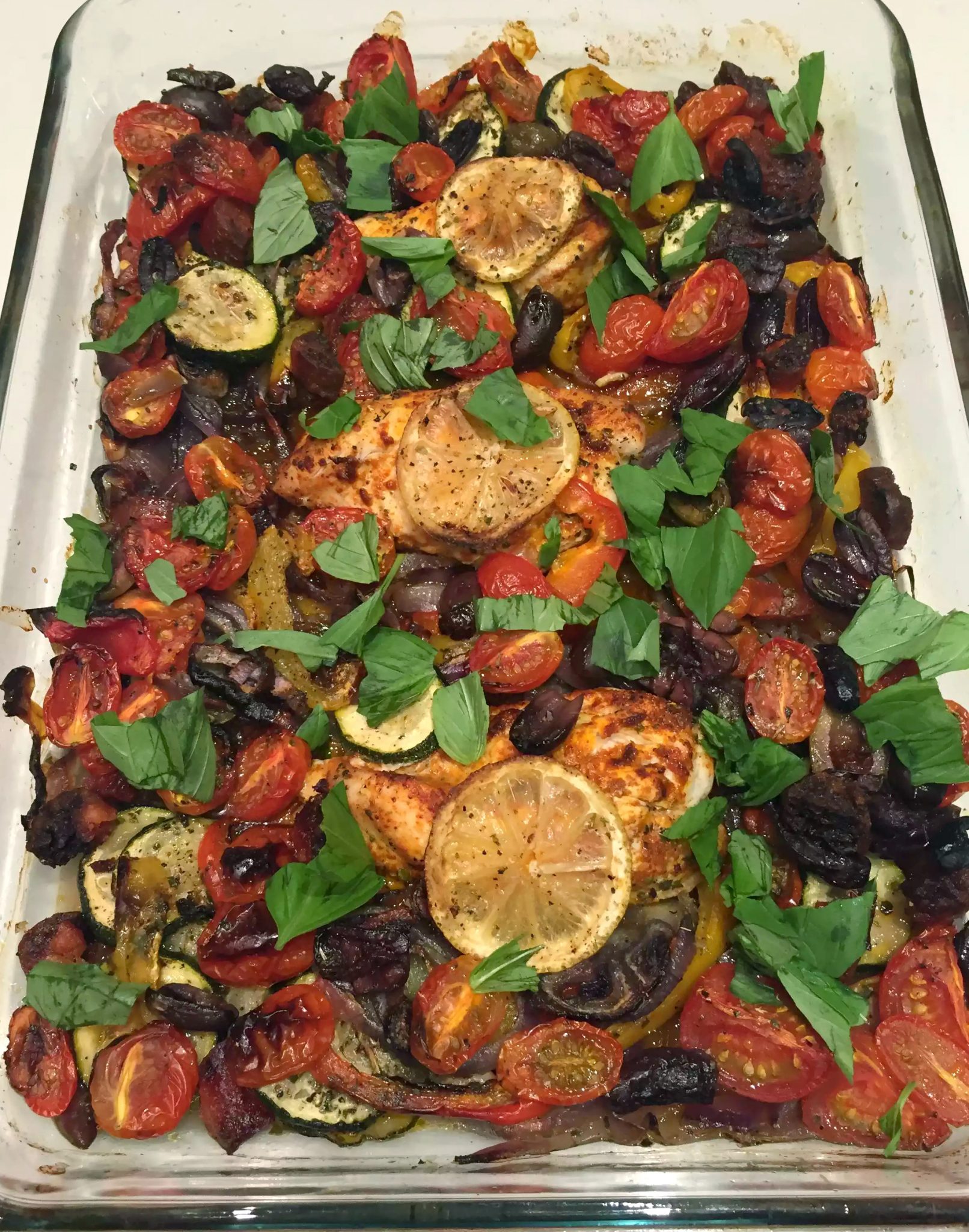 Mediterranean Chicken & Chorizo Traybake with Roasted Vegetables Paprika and Olives - SCD, Paleo, Grain-Free, Gluten-Free, Dairy-Free, Refined Sugar-Free, Clean-Eating