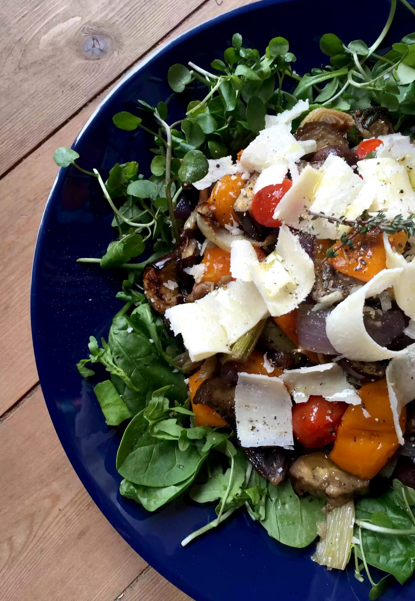 Roasted Vegetable Salad with Shaved Parmesan - Emma Eats & Explores
