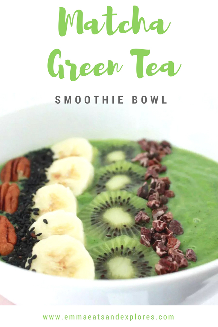 Superfood, Green Tea, Matcha Smoothie Bowl Emma Eats & Explores