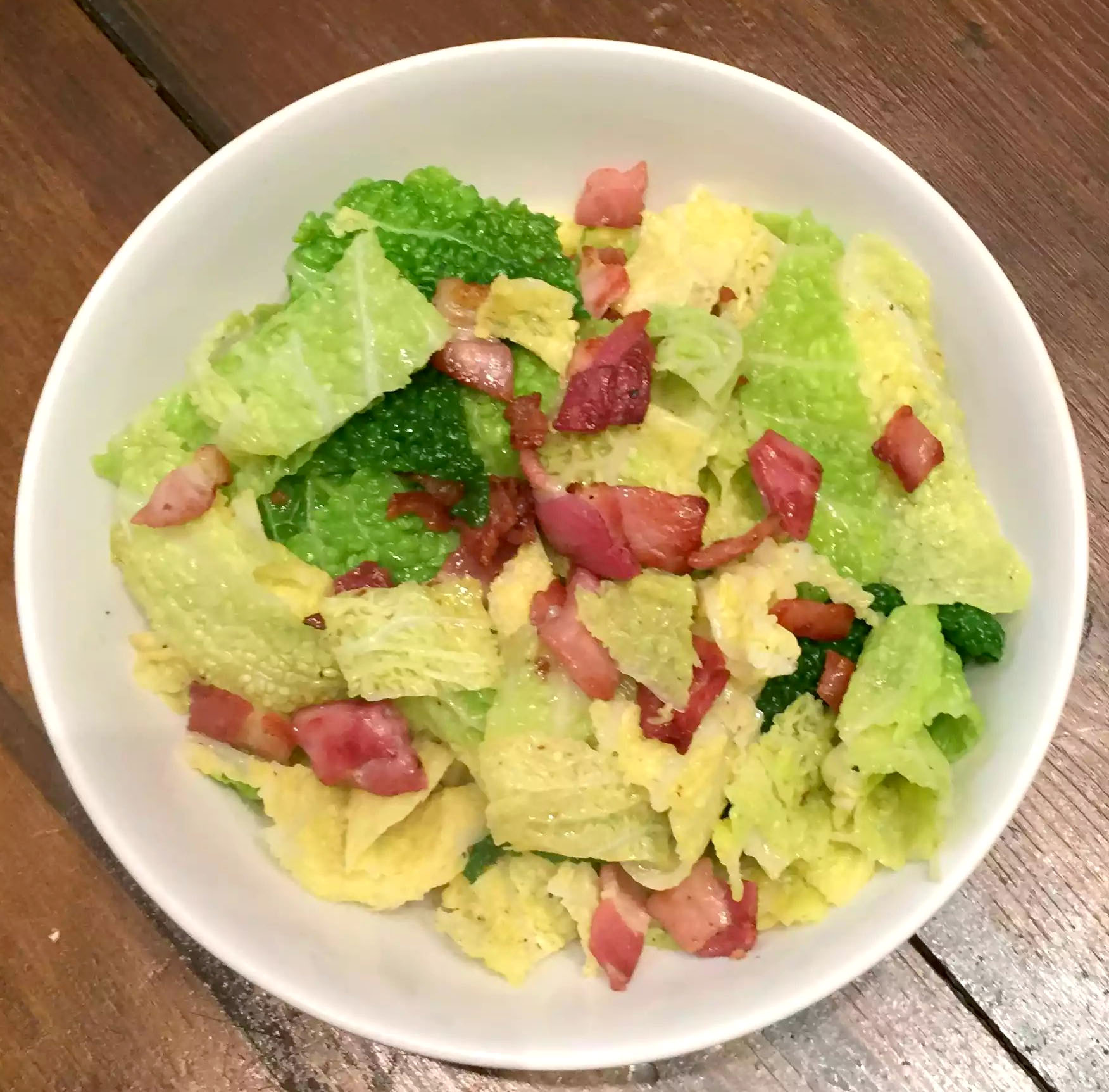 Buttery Savoy Cabbage with Bacon by Emma Eats & Explores - SCD, Paleo, Glutenfree, Grainfree, SugarFree