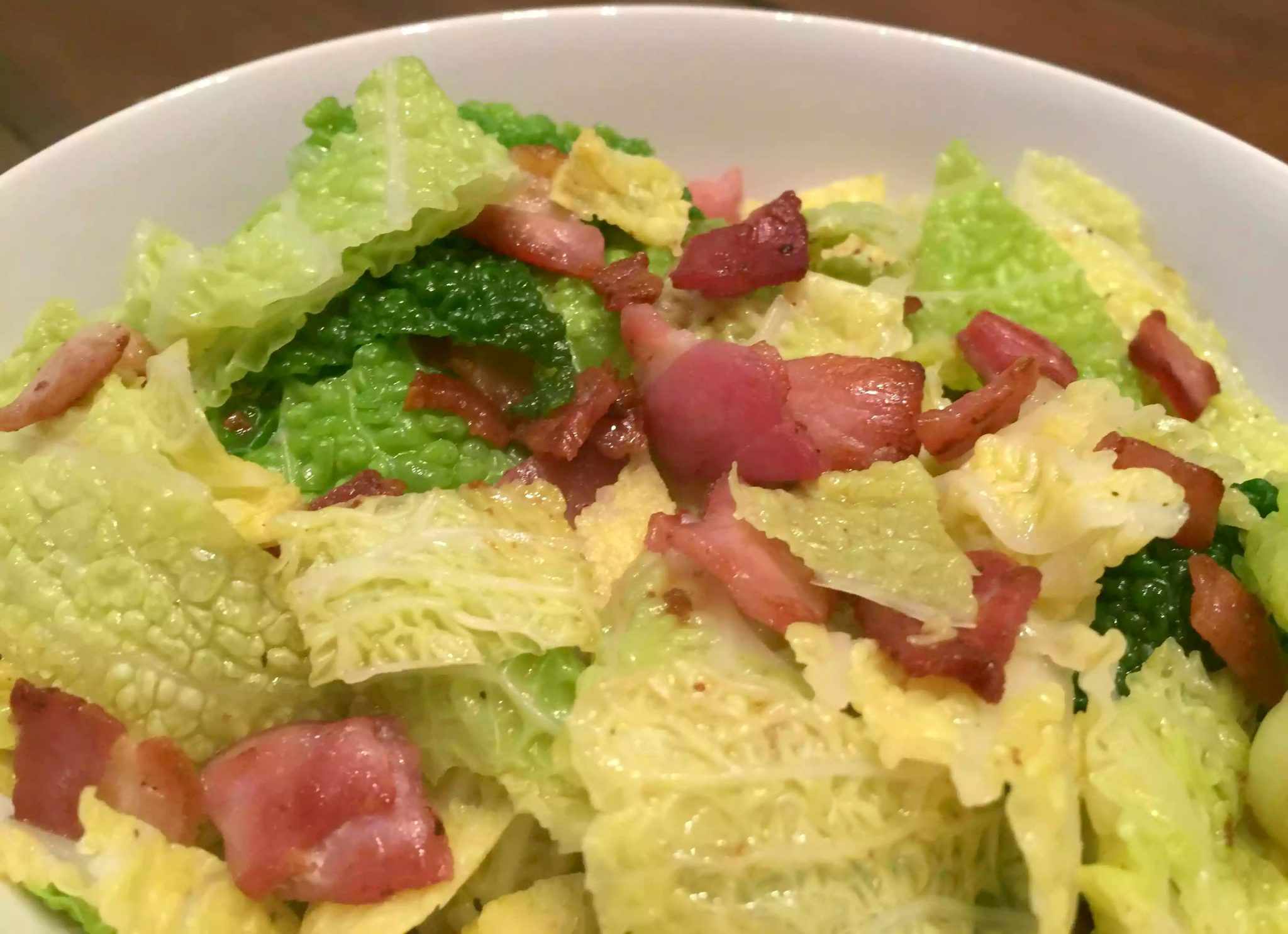 Buttery Savoy Cabbage with Bacon by Emma Eats & Explores - SCD, Paleo, Glutenfree, Grainfree, SugarFree