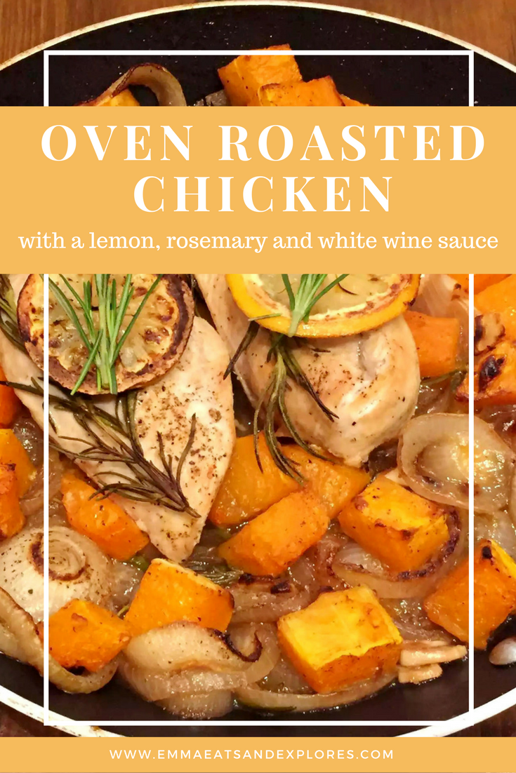 Roasted Chicken with a Lemon, Rosemary & White Wine Sauce by Emma Eats & Explores - SCD, Paleo, Grainfree, Glutenfree, Dairyfree, Sugarfree, Clean Eating