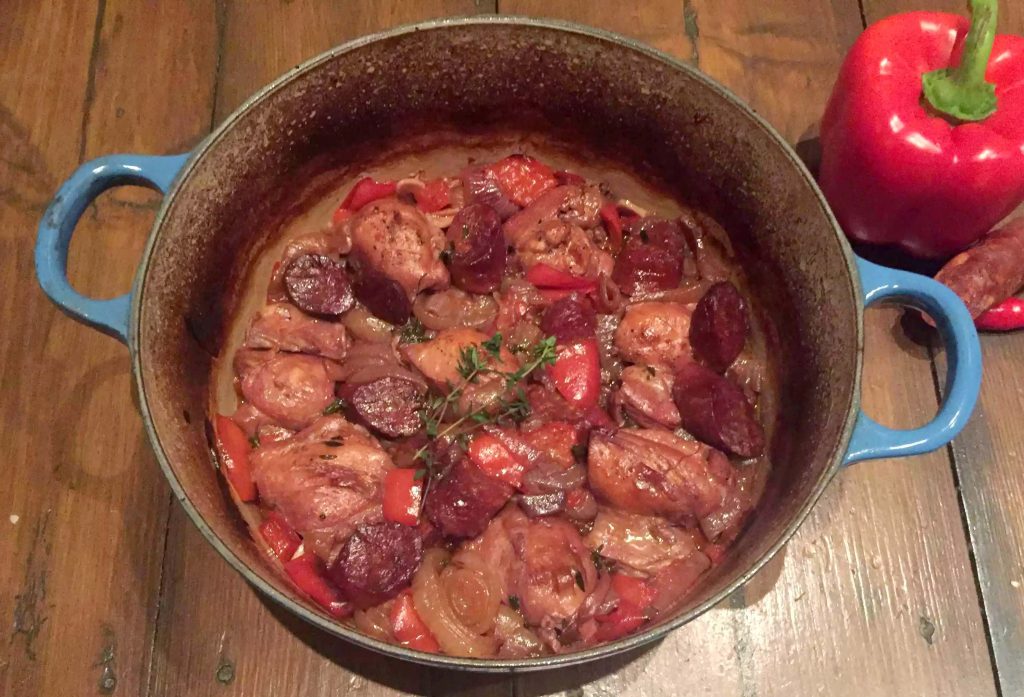 Chicken & Chorizo Stew with Rioja, Spanish Style by Emma Eats & Explores - Gluten-Free, Grain-Free, Dairy-Free, Sugar-Free, SCD & Paleo