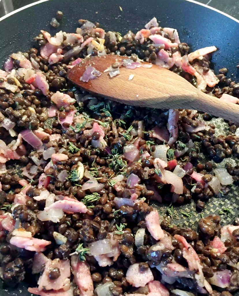 Warm Lentil Bacon Salad by Emma Eats & Explores - Grainfree, Glutenfree, Sugarfree, SCD, Low Carb, LCHF