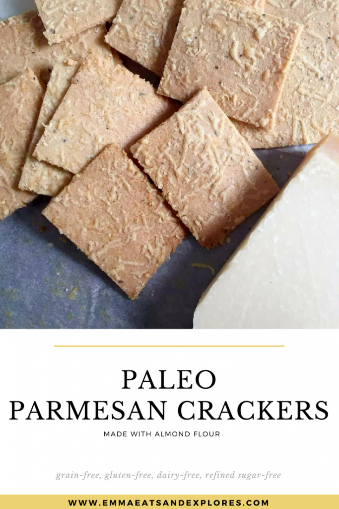 Parmesan Almond Flour Crackers by Emma Eats & Explores - Grainfree, Glutenfree, Dairyfree, Sugarfree, Paleo, SCD, Vegan, Vegetarian, Whole30, Low Carb, LCHF
