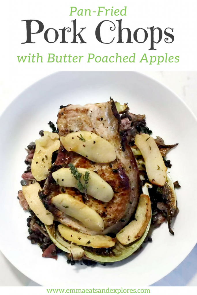 Pork Chops with Butter Poached Apples by Emma Eats & Explores - Grainfree, Glutenfree, Sugarfree, Paleo, SCD & Low Carb