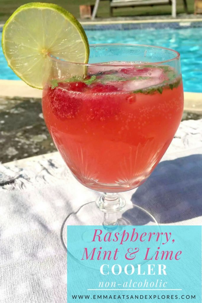 Raspberry Mint Lime Cooler by Emma Eats & Explores - Grainfree, Glutenfree, Dairyfree, Regined Sugarfree, Paleo, SCD, Raw, Low Carb, Whole30, Vegan, Vegetarian