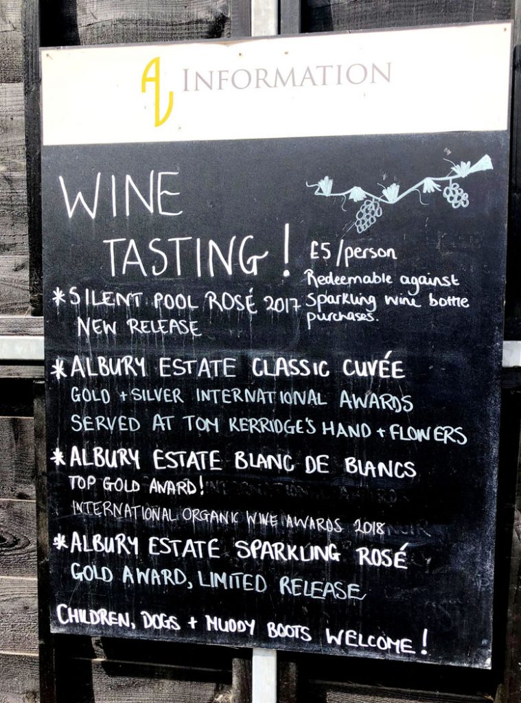 English Sparkling Wine Tasting at Albury Vineyard by Emma Eats & Explores