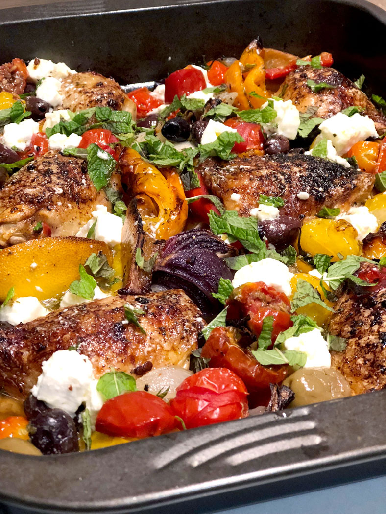 Greek Style Chicken Traybake by Emma Eats & Explores - Grainfree, Glutenfree, Refined Sugarfree, SCD, Paleo & Low Carb