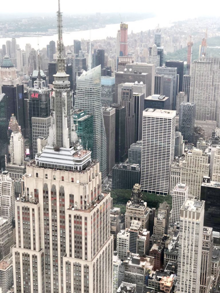 Empire State Building as sen from a Helicopter by Emma Eats & Explores