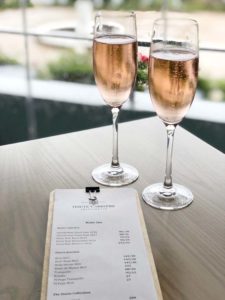 Pink Bubbles and wine list at Haute Cabriere