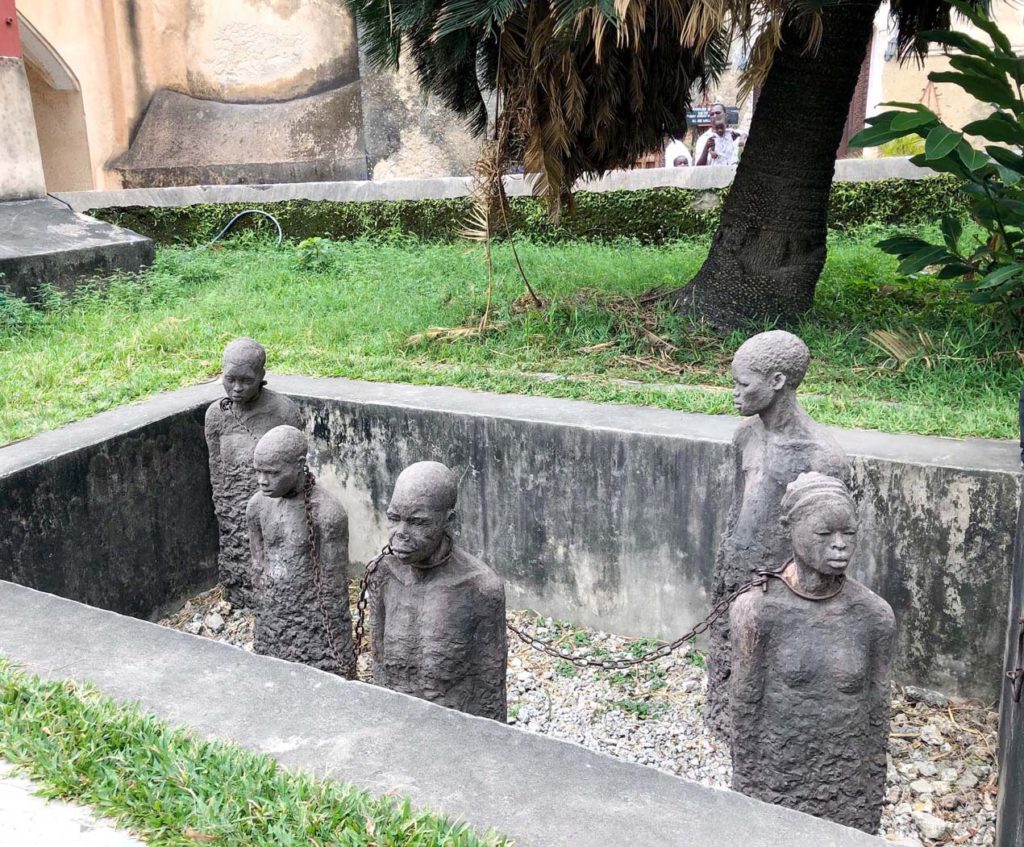 Slave Trading Sculptural Monument Stone Town Zanzibar