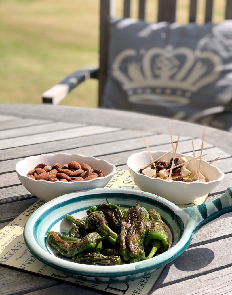 Pan Fried Padron Peppers Tapas Meal