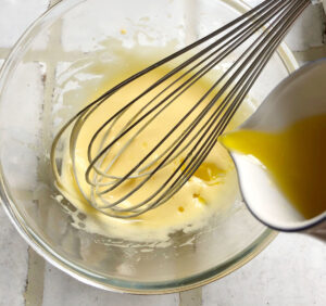 Hollandaise Sauce - Whisking in the butter