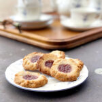 Grainfree Almond Flour Thumbprint Cookies with Strawberry Jam