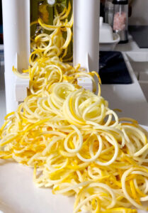 Spiralised Yellow Courgette