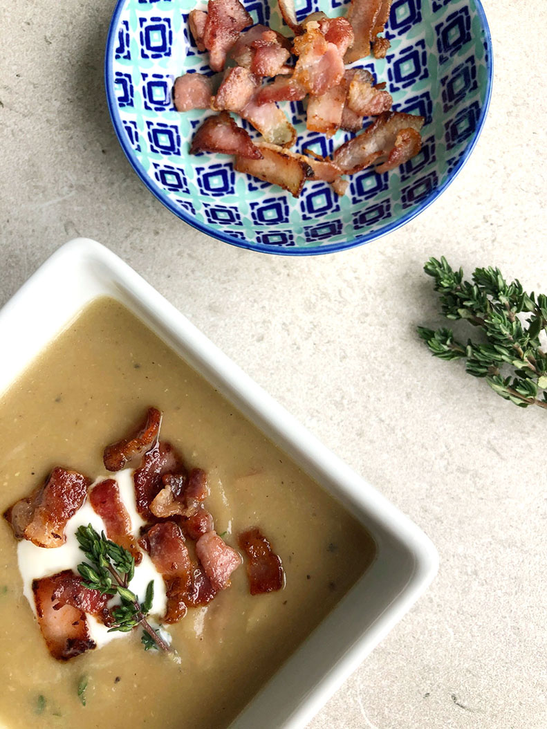 Lentil Bacon & Thyme Soup