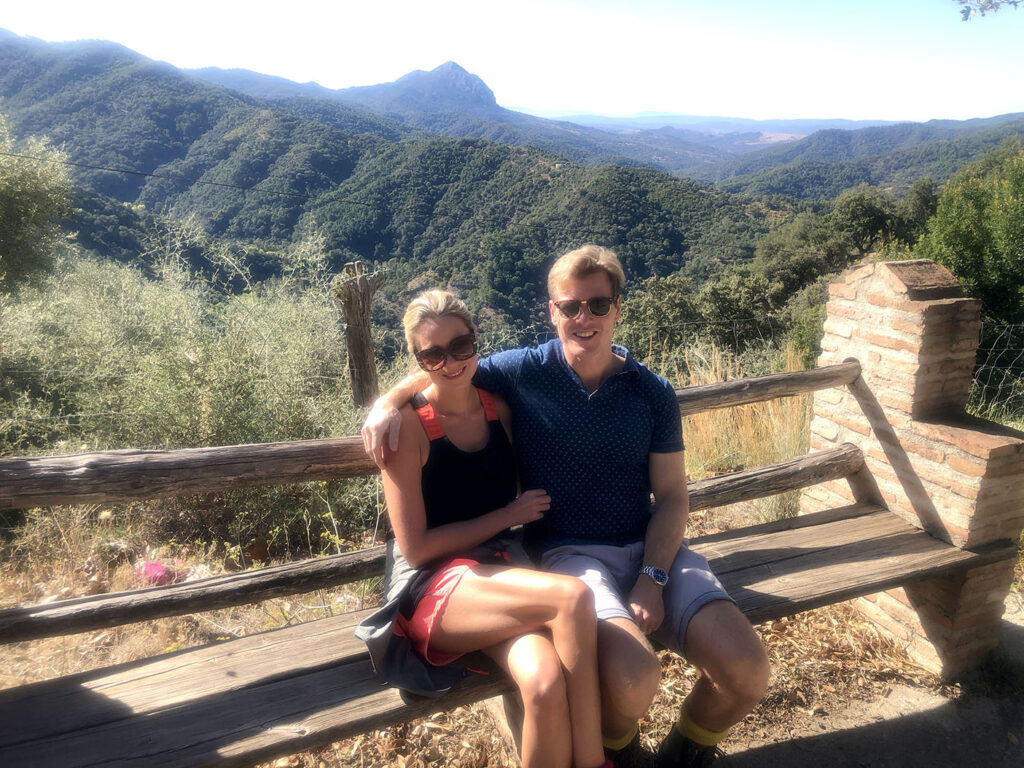 Dan & Emma on top of the mountain