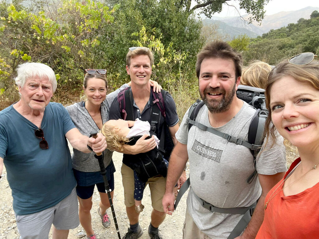 Hiking group on the way back from Benarraba