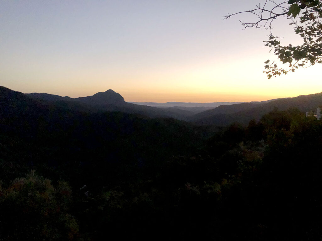 Sunset over the mountains