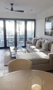 Living room of apartment in Barbados