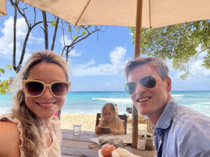 Family at La Cabane in Barbados